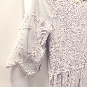 Silver Lace Maxi Dress